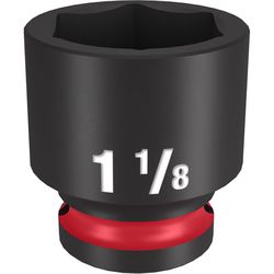 Milwaukee Shockwave 1-1/8 in. X 1/2 in. drive SAE 6 Point Standard Impact Socket 1 pc