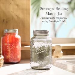 Ball Color Series Regular Mouth Mason Jar 32 oz 4 pk