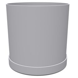 Bloem Mathers Plastic Planter Gray