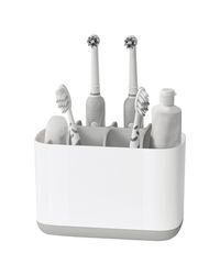 Joseph Joseph 6 Compartment Light Gray/White Plastic Toothbrush Holder