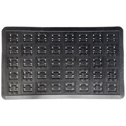 DHTG 18 in. W X 30 in. L Black Rubber Door Mat