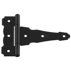 National Hardware 4 in. W X 4 in. L Black Steel Ornamental T Hinge 1 pk