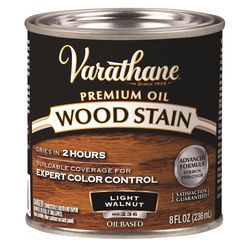 Varathane Premium Solid Light Walnut Oil-Based Urethane Modified Alkyd Wood Stain 1/2 pt