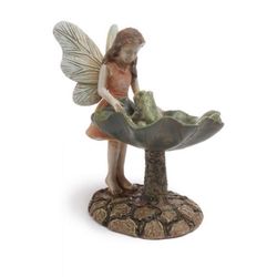 Marshall Home and Garden Assorted Ceramic 3 in. H X 2 in. L X 2 in. W Fairy and Frog Figurine