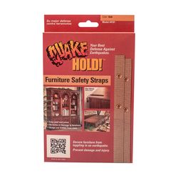Quake Hold Ready America Nylon Self Adhesive Furniture Strap Oak Assorted 1 in. W X 15 in. L 1 pk