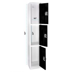 Adir Office 72 in. H X 12 in. W X 12 in. D Black Steel Storage Locker