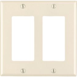 Leviton Decora Light Almond 2 gang Thermoset Plastic Decorator Wall Plate 1 pk