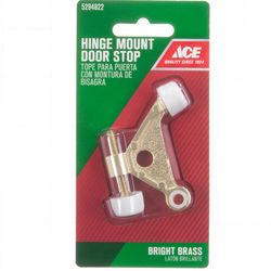 Ace 2-5/8 in. W Metal Bright Gold Hinge Pin Door Stop Mounts to door and wall 0 in.