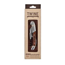 TWINE Country Home Brown/Silver Stainless Steel/Wood Corkscrew