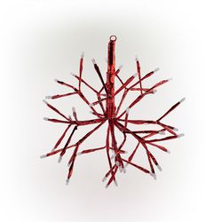 Alpine Hanging Snowflake 10 in. Porch Decor
