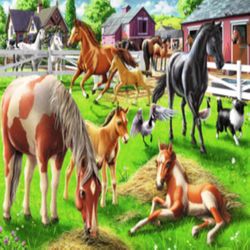 Ravensburger Happy Horses Puzzle Multicolored 60 pc