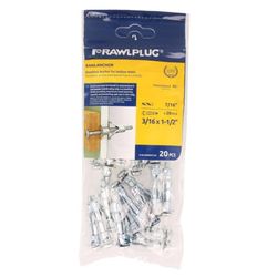 RAWLPLUG 3/16 in. D X 1.5 in. L Steel Phillips Head Hollow Wall Anchors 1 pk