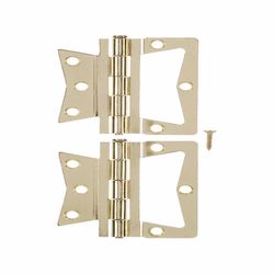 Ace 2.75 in. W X 3.5 in. L Zinc Plated Brass Non-Mortise Hinge 2 pk