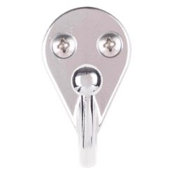 Ace 1-3/4 in. L Chrome Silver Metal Medium Single Garment Hook 2 pk