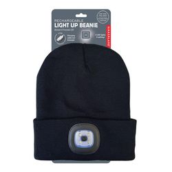 Kikkerland Lighted Winter Hat Black One Size Fits Most