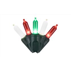 Celebrations Platinum LED T5 Red/Green/Pure White 50 ct String Christmas Lights