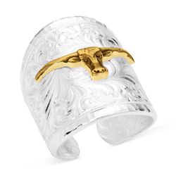 Montana Silversmiths Women's Out West Longhorn Ring