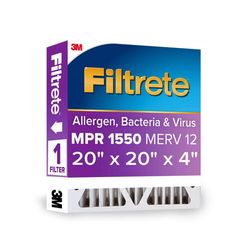 3M Filtrete 20 in. W X 20 in. H X 4 in. Polyester 12 MERV Pleated Allergen Air Filter 1 pk