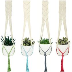 Primitive Planters Assorted Macrame 48 in. H Hammock Plant Hanger 1 pk