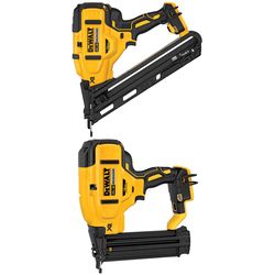 DEWALT 20V MAX* XR 15 GA Angled Finish Nailer with 20V MAX* XR 18 Guage Cordless Brad Nailer