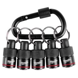 Milwaukee Hex Bit Holder with Carabiner Alloy Steel 5 pk