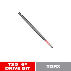 Diablo Torx #25 X 6 in. L Driver Bit Black Oxide 1 pc