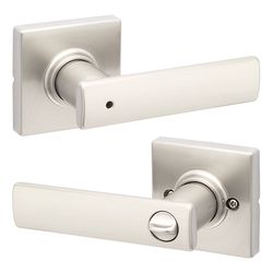 Kwikset Breton Square Satin Nickel Privacy Lever