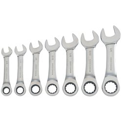 CRAFTSMAN SAE Stubby Ratcheting Combination Wrench Set 7 pc