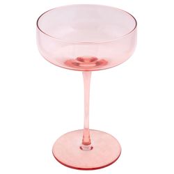 Karma Gifts Mid Century Blush Glass Champagne Coupe 4.13 in. D 1 pk