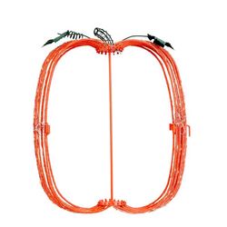 Celebrations Orange 216 ct 16 in. LED Prelit Foldable Pumpkin Halloween Decor