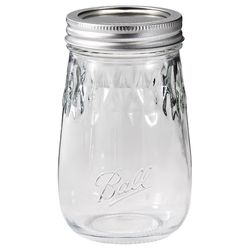 Ball Regular Mouth Tapered Mason Jar 16 oz 4 pk