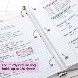 Bazic Products 1-1/2 in. W X 10.39 in. L 3-Ring White View Binder