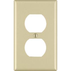 Leviton Ivory 1 gang Thermoset Plastic Duplex Wall Plate 10 pk