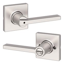 Kwikset Casey Square Satin Nickel Privacy Lever