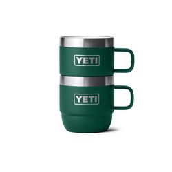 YETI Rambler 6 oz Black Forest Green BPA Free Espresso Insulated Mug
