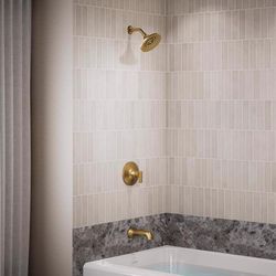 Kohler Sivaro Vibrant Brushed Moderne Brass Tub and Shower Faucet
