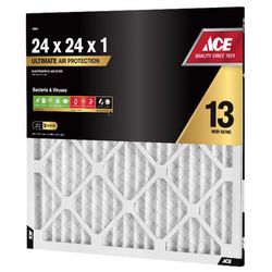 Ace 24 in. W X 24 in. H X 1 in. Synthetic 13 MERV Pleated Air Filter 1 pk