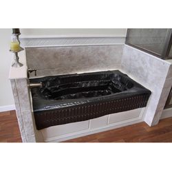 Oatey 2 H X 15 in. W X 15 in. L Black Adjustable Bathtub Protector