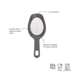 Tovolo Charcoal Plastic/Stainless Steel Scoop & Sift 1 cups
