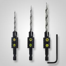 Make it Snappy 9/64 11/64 13/64 in. Steel Tapered Countersink Set 3 pc
