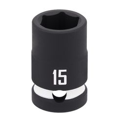 CRAFTSMAN 15 mm X 1/2 in. drive Metric 6 Point Shallow Impact Socket 1 pc