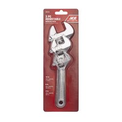 Ace Adjustable Wrench Set 3 pc