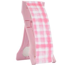 LoveHandle Pink/White Pink Gingham Silicone Cell Phone Grip For All Mobile Devices