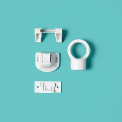Regalo White Plastic Magnetic Cabinet Locks 4 pk