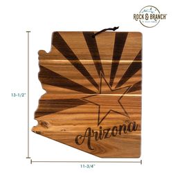 Totally Bamboo Rock & Branch 11.75 in. L X 13.5 in. W X 0.63 in. Acacia Wood Arizona Serving & Cutti
