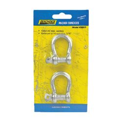 Seachoice Galvanized Steel 11.5 in. L X 5/16 in. W Shackle 2 pk