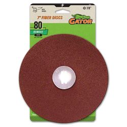 Gator 7 in. Aluminum Oxide Center Mount Fiber Disc 80 Grit Coarse 3 pk