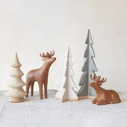 Creative Co-Op Cream Tree Table Decor 11 in.