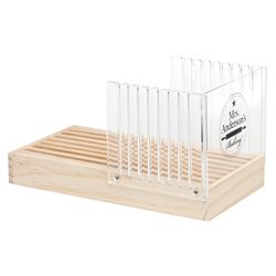 Harold Import Clear/Brown Plastic/Wood Bread Slicing Guide
