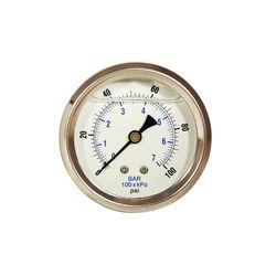 Zenport 2.5 in. ABS Plastic Back Mount Pressure Gauge 100 psi